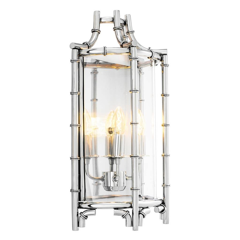 Бра Wall Lamp Vasco Нержавеющая сталь Прозрачный (Transparent) Бра Wall Lamp Vasco Нержавеющая сталь Прозрачный (Transparent) в Барнауле | Loft Concept