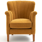 Кресло велюровое на ножках из массива ясеня Jessie Armchair варинант исполнения - 2 | Loft Concept в Барнауле