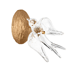 Бра с прозрачной стеклянной фигуркой птички Serip Voa варинант исполнения - 1 | Loft Concept в Барнауле