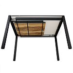 Стол обеденный раздвижной с прямоугольной столешницей на четырех черных ножках Blair варинант исполнения - 5 | Loft Concept в Барнауле