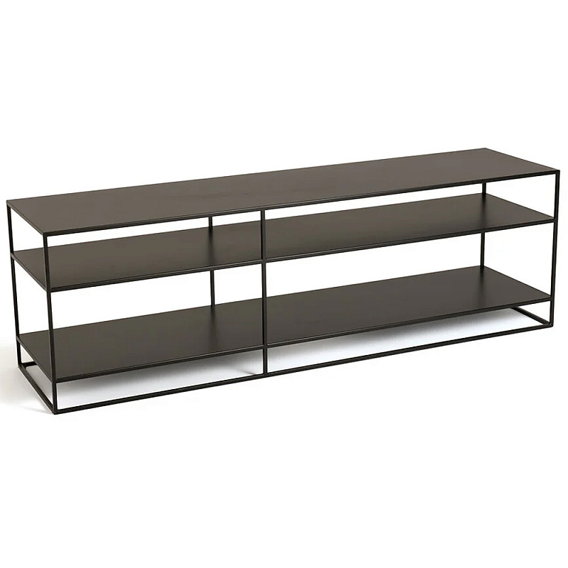 ТВ-тумба стальная с полками Chad TV-Stand Черный ТВ-тумба стальная с полками Chad TV-Stand Черный в Барнауле | Loft Concept