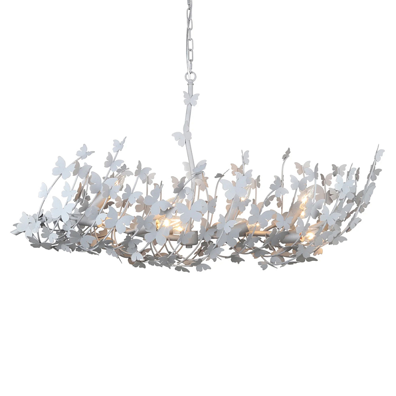 Люстра с абажуром оформленным в виде стаи бабочек Eternal Butterflies Золотой Серебряный в Барнауле | Loft Concept 