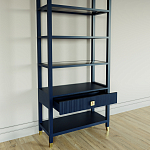 Стеллаж Elsa Dreams Blue со стеклянными полками и ящиком варинант исполнения - 3 | Loft Concept в Барнауле