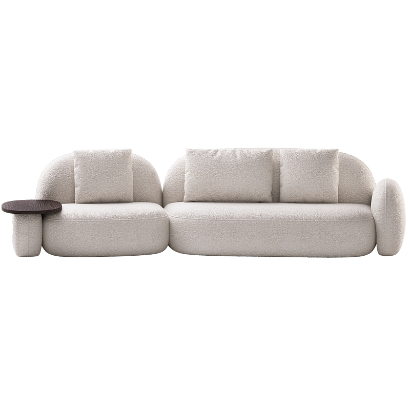 Модульный Диван Orus с овальным столиком  Молочный Орех в Барнауле | Loft Concept 