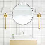 Бра с белым абажуром в форме конуса и прозрачным декоративным кольцом Quoizel варинант исполнения - 13 | Loft Concept в Барнауле