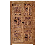 Этнический шкаф с орнаментом резьба из дерева Indian Antique Furniture варинант исполнения - 3 | Loft Concept в Барнауле
