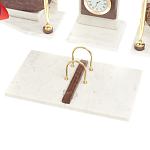 Настольный письменный набор из мрамора и лемезита с гербом и флагом России Marble Accessory варинант исполнения - 4 | Loft Concept в Барнауле