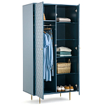 Шкаф двухдверный Scale Ornament Blue Wardrobe варинант исполнения - 5 | Loft Concept в Барнауле