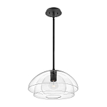 Подвесной светильник с прозрачным двойным стеклянным плафоном в форме купола и внутренней сферой Hinkley варинант исполнения - 2 | Loft Concept в Барнауле