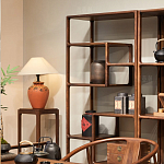 Стеллаж деревянный с полками для хранения Moon Walnut Furniture варинант исполнения - 2 | Loft Concept в Барнауле