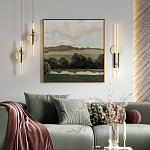 Бра с круглым плафоном из алебастра и бронзовой декоративной стрекозой 45 Alaris  варинант исполнения - 5 | Loft Concept в Барнауле