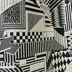 Мебельная ткань Шенилл черно-белый принт 280 см T3-44 варинант исполнения - 2 | Loft Concept в Барнауле