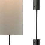 Бра чёрное с тканевым абажуром в форме цилиндра Rough Beauty варинант исполнения - 1 | Loft Concept в Барнауле