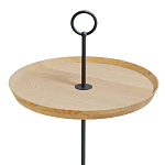 Pin журнальный столик с кольцом из натурального дуба и бетона варинант исполнения - 1 | Loft Concept в Барнауле