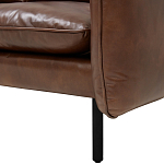 Трехместный кожаный диван на ножках темно-коричневый Tailler Sofa Brown варинант исполнения - 4 | Loft Concept в Барнауле