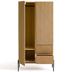 Шкаф с геометрическим рисунком на дверцах Anders Light Wood варинант исполнения - 3 | Loft Concept в Барнауле