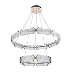 Люстра с 2-мя кольцами с текстурным природным рисунком IceFlame варинант исполнения - 9 | Loft Concept в Барнауле