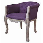 Кресло низкое в стиле прованс Louis French Armchair purple flax варинант исполнения - 1 | Loft Concept в Барнауле