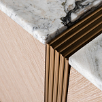 Тумба под телевизор с мраморной столешницей Uniqueness Marble варинант исполнения - 3 | Loft Concept в Барнауле