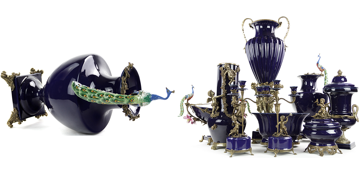 Ваза Selenia Blue Vase Peacock Ваза Selenia Blue Vase Peacock - Loft-Concept в Барнауле