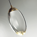 Подвесной светильник с плафоном в форме капли Crystal Transparent Drop варинант исполнения - 2 | Loft Concept в Барнауле