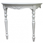 Консоль настенная полукруглая из массива бука с легкими потертостями White Provence варинант исполнения - 1 | Loft Concept в Барнауле