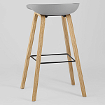 Барный стул на ножках из натурального дерева Boras Grey варинант исполнения - 5 | Loft Concept в Барнауле