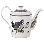 Чайный сервиз из фарфора с изображением лошадей на 6 персон 15 предметов Porcelain Horse Set  варинант исполнения - 2 | Loft Concept в Барнауле