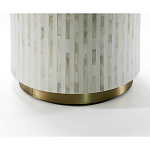 Круглый приставной столик с инкрустацией RADIAL BONE INLAY SIDE TABLE варинант исполнения - 2 | Loft Concept в Барнауле