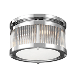 Потолочный светильник с цилиндрическим плафоном из рифленого прозрачного стекла Feiss варинант исполнения - 1 | Loft Concept в Барнауле