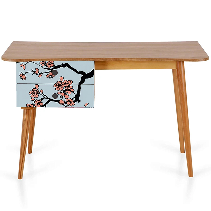 Письменный стол с принтом на ящиках Elise Desk Древесина Мульти Письменный стол с принтом на ящиках Elise Desk Древесина Мульти в Барнауле | Loft Concept