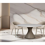 Стол обеденный круглый мраморный на бежевом основании Valedmir варинант исполнения - 5 | Loft Concept в Барнауле