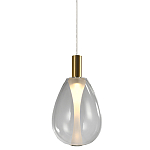 Подвесной светильник со стеклянным плафоном в форме капли NAOMI drop transparent glass варинант исполнения - 1 | Loft Concept в Барнауле
