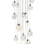 Каскадная люстра с плафонами в виде круглых пластин из хрусталя Esme Round Plates Chrome Chandelier 25 варинант исполнения - 2 | Loft Concept в Барнауле