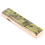 Зажигалка электронная с накладкой из натурального камня Змеевик и с USB проводом для зарядки Stone Lighters варинант исполнения - 1 | Loft Concept в Барнауле