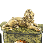 Настольный письменный набор из змеевика и бронзы с декором в виде льва Successful Leader варинант исполнения - 3 | Loft Concept в Барнауле