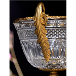 Чаша из прозрачного стекла с ручками и ободком из бронзы Eden Garden варинант исполнения - 3 | Loft Concept в Барнауле