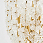 Подвесной светильник декорированный цветами из стекла Lightness of Flowers варинант исполнения - 2 | Loft Concept в Барнауле