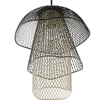 Подвесной светильник Black Grey Mesh Tube Lampshade Hanging Lamp варинант исполнения - 4 | Loft Concept в Барнауле