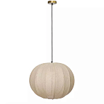 Подвесной светильник с бежевым тканевым абажуром Modern Textured Table Lamp варинант исполнения - 1 | Loft Concept в Барнауле