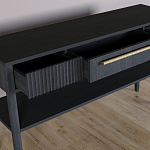 Дизайнерская Консоль с полкой и ящиком Primo Черный дуб варинант исполнения - 6 | Loft Concept в Барнауле