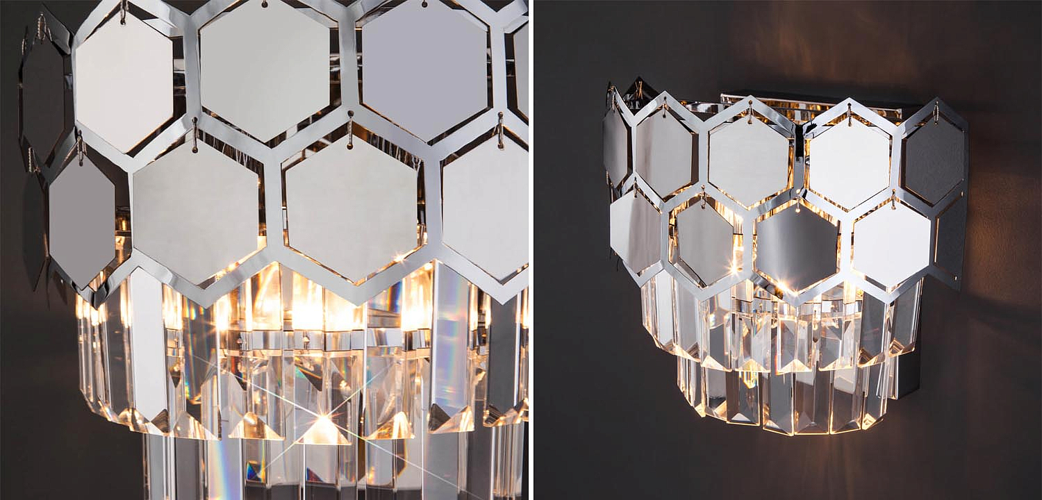 Бра Hanging Hexagon Moira Sconce chrome Бра Hanging Hexagon Moira Sconce chrome - Loft-Concept в Барнауле