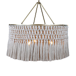 Люстра круглая плетеная с бахромой Wicker Tassel Chandelier варинант исполнения - 1 | Loft Concept в Барнауле