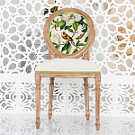 Стул бежевый из натурального бука с изображением птицы в саду Blooming Colored Birds варинант исполнения - 3 | Loft Concept в Барнауле