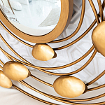 Зеркало в круглой раме украшенной раковинами с жемчугом Pearl in the Gleam варинант исполнения - 3 | Loft Concept в Барнауле