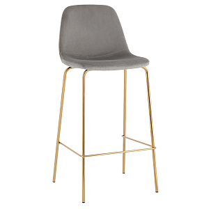 Барный стул на золотистых ножках VENDRAMIN Grey