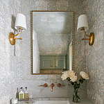 Зеркало прямоугольное в фактурной золотой раме Reflective Fabric варинант исполнения - 2 | Loft Concept в Барнауле