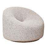 Кресло вращающееся круглой формы из серого шенилла Favorite Vacation Place варинант исполнения - 4 | Loft Concept в Барнауле