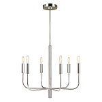 Люстра с 6-ю лампами на тонких изогнутых рожках в современном стиле Feiss варинант исполнения - 8 | Loft Concept в Барнауле