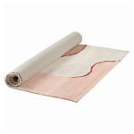 Ковер из хлопка с абстрактным принтом бежевого цвета Elysian Flow Blush варинант исполнения - 2 | Loft Concept в Барнауле